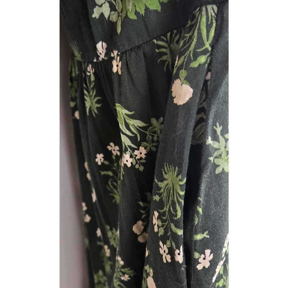Tuckernuck Viridian Stamped Bouquets Royal Shirt Dress Green Floral PREPPY XL - Picture 4 of 11